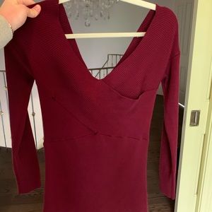 525 America Maroon Fitted Top